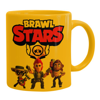 Brawl Stars Desert, Ceramic coffee mug yellow, 330ml