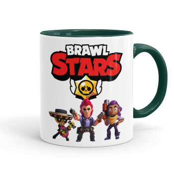 Brawl Stars Desert, Κούπα χρωματιστή πράσινη, κεραμική, 330ml