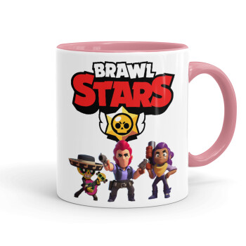 Brawl Stars Desert, Κούπα χρωματιστή ροζ, κεραμική, 330ml