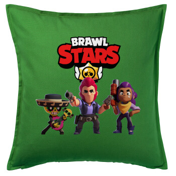 Brawl Stars Desert, Sofa cushion Green 50x50cm includes filling