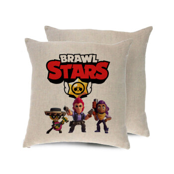 Brawl Stars Desert, Μαξιλάρι καναπέ ΛΙΝΟ 40x40cm περιέχεται το  γέμισμα