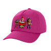 Children's Baseball Cap, 100% Cotton Twill, Fuchsia (COTTON, CHILDREN'S, UNISEX, ONE SIZE)