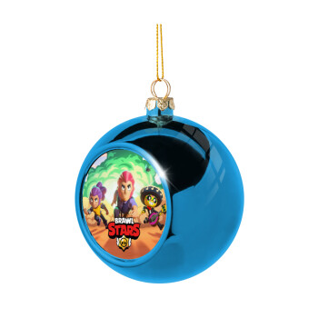 Brawl Stars Desert, Blue Christmas tree ball ornament 8cm