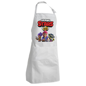 Brawl Stars Blue, Adult Chef Apron (with sliders and 2 pockets)