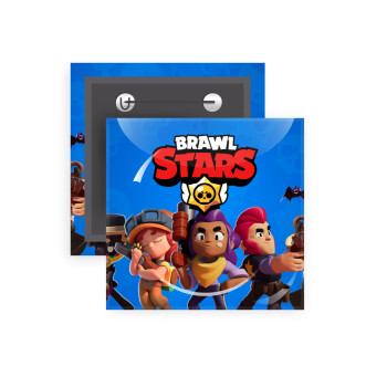 Brawl Stars Blue, Κονκάρδα παραμάνα τετράγωνη 5x5cm