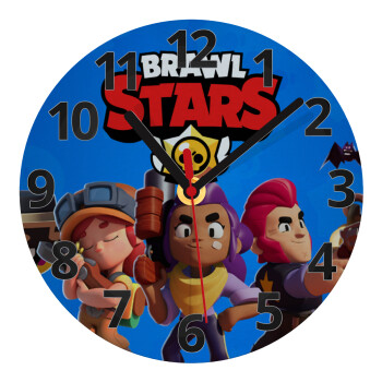 Brawl Stars Blue, Ρολόι τοίχου γυάλινο (20cm)