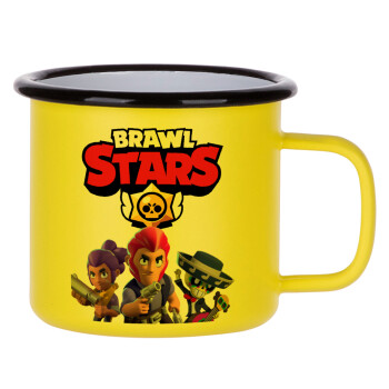 Brawl Stars Blue, Κούπα Μεταλλική εμαγιέ ΜΑΤ Κίτρινη 360ml