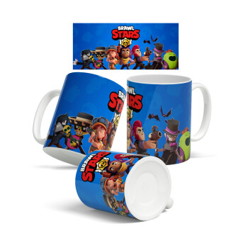 Brawl Stars Blue, Ceramic coffee mug, 330ml (1pcs)