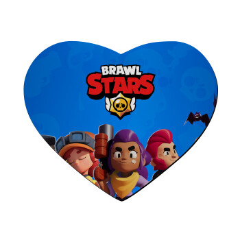 Brawl Stars Blue, Mousepad καρδιά 23x20cm