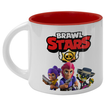 Brawl Stars Blue, Κούπα κεραμική 400ml Λευκή/Κόκκινη