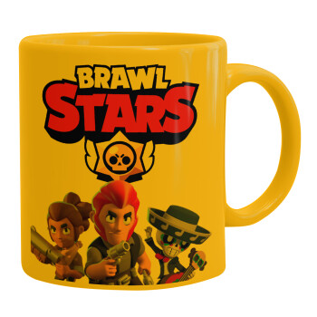 Brawl Stars Blue, Κούπα, κεραμική κίτρινη, 330ml