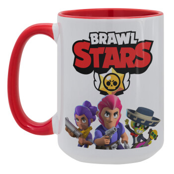 Brawl Stars Blue, Κούπα Mega 15oz, κεραμική Κόκκινη, 450ml