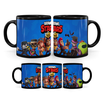 Brawl Stars Blue, Κούπα Μαύρη, κεραμική, 330ml