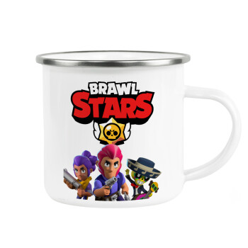 Brawl Stars Blue, Metallic enamel cup white 360ml