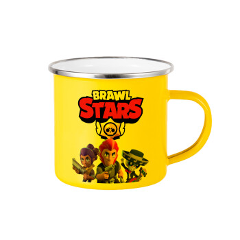 Brawl Stars Blue, Κούπα Μεταλλική εμαγιέ Κίτρινη 360ml