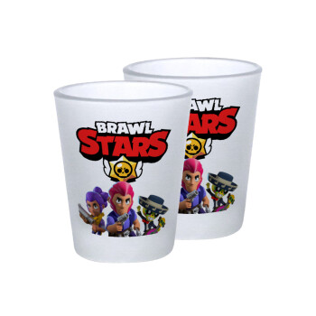 Brawl Stars Blue, Σφηνοπότηρα γυάλινα 45ml του πάγου (2 τεμάχια)