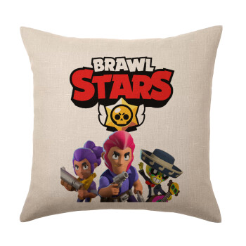 Brawl Stars Blue, Μαξιλάρι καναπέ ΛΙΝΟ 40x40cm περιέχεται το  γέμισμα