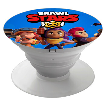 Brawl Stars Blue, Phone Holders Stand  White Hand-held Mobile Phone Holder