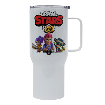 Brawl Stars Blue, Mega Stainless steel Tumbler with lid, double wall 750L