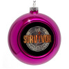 Purple Christmas tree ornament bauble 8cm