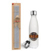 Easter candle, metallic white thermos bottle (500ml) & aromatic flat candle (30cm) (GRAY)