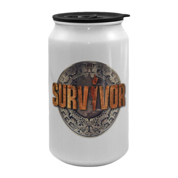 Survivor, Κούπα ταξιδιού μεταλλική με καπάκι (tin-can) 500ml