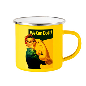 Rosie we can do it!, Yellow Enamel Metallic Cup 360ml