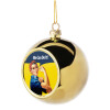 Golden Christmas tree ball ornament 8cm