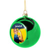 Green Christmas tree ornament ball 8cm