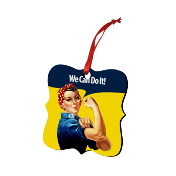 Rosie we can do it!, Christmas ornament polygon wooden 7.5cm