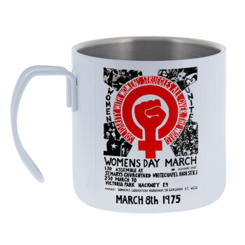 Women's day 1975 poster, Mug Stainless steel double wall 400ml