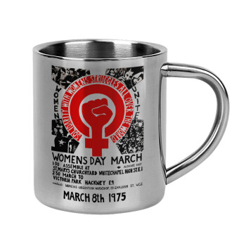 Women's day 1975 poster, Mug Stainless steel double wall 300ml