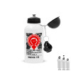 Metal water bottle, White, aluminum 500ml