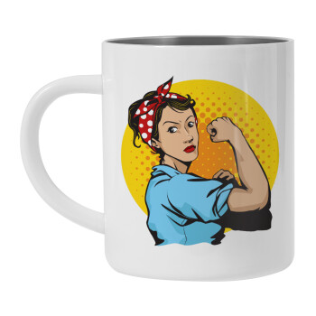 Strong Women, Mug Stainless steel double wall 450ml