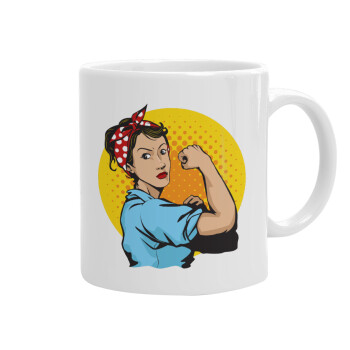 Strong Women, Ceramic coffee mug, 330ml (1pcs)