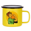 Metallic enamel MATT Yellow cup 360ml