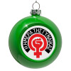 Green Christmas tree ornament bauble 8cm