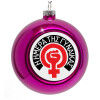 Purple Christmas tree ornament bauble 8cm