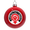 Red Christmas tree ornament bauble 8cm