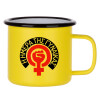 Metallic enamel MATT Yellow cup 360ml