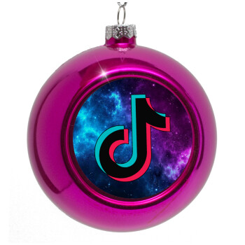 tiktok space galaxy, Purple Christmas tree ornament bauble 8cm