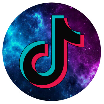 tiktok space galaxy, Mousepad Στρογγυλό 20cm