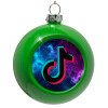 Green Christmas tree ornament bauble 8cm