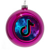 Purple Christmas tree ornament bauble 8cm