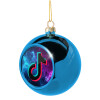 Blue Christmas tree ball ornament 8cm