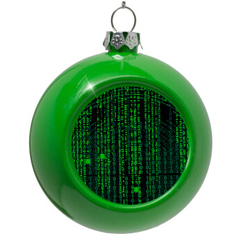 Matrix, Green Christmas tree ornament bauble 8cm