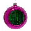 Purple Christmas tree ornament bauble 8cm