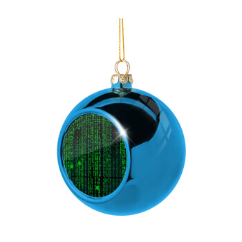 Matrix, Blue Christmas tree ball ornament 8cm