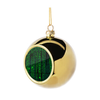 Matrix, Golden Christmas tree ball ornament 8cm