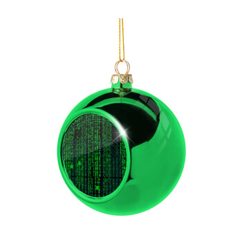 Matrix, Green Christmas tree ornament ball 8cm